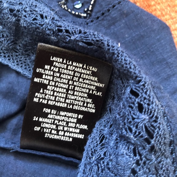 ISO Anthropologie Leifnotes Glinted Peasant Blouse - Picture 7 of 16